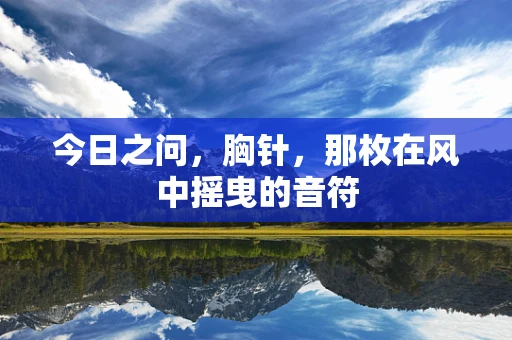 今日之问，胸针，那枚在风中摇曳的音符