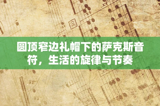 圆顶窄边礼帽下的萨克斯音符，生活的旋律与节奏