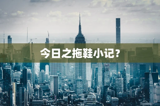 今日之拖鞋小记？