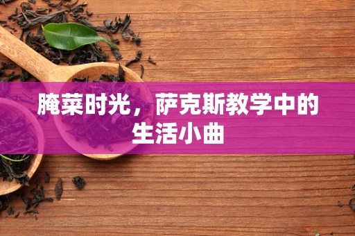 腌菜时光，萨克斯教学中的生活小曲