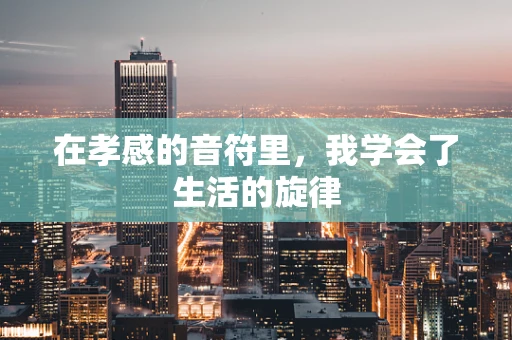 在孝感的音符里，我学会了生活的旋律
