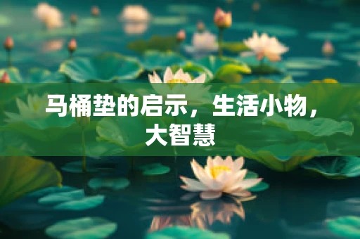 马桶垫的启示，生活小物，大智慧