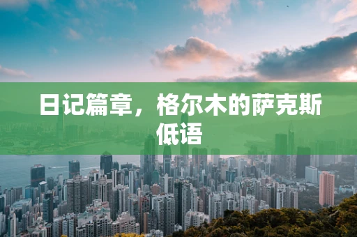 日记篇章，格尔木的萨克斯低语