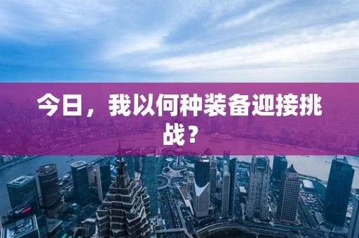 今日，我以何种装备迎接挑战？