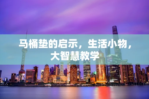 马桶垫的启示，生活小物，大智慧教学