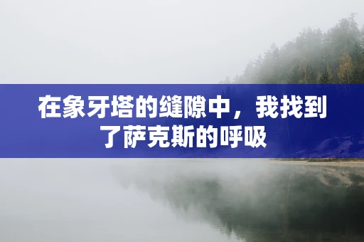 在象牙塔的缝隙中，我找到了萨克斯的呼吸