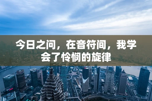 今日之问，在音符间，我学会了怜悯的旋律
