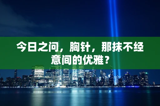 今日之问，胸针，那抹不经意间的优雅？